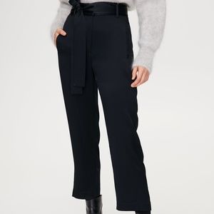 Aritzia Wilfred Black High Rise Pants with Belt